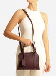 Bolsa Tote Vermelha Couro Piazza Média