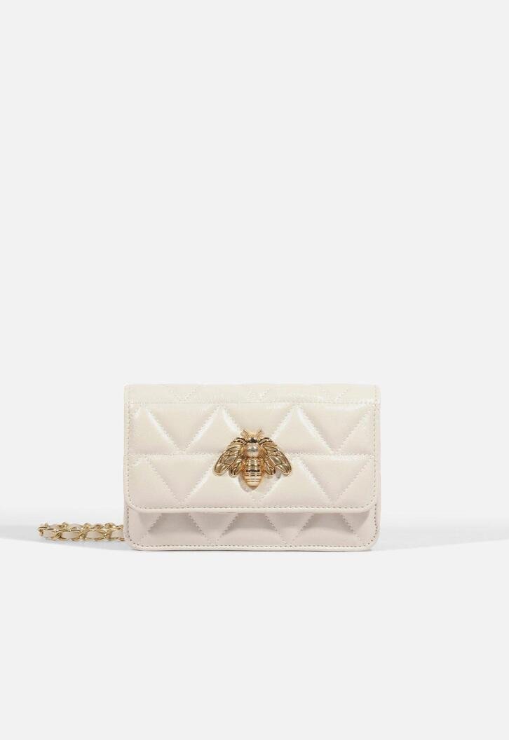 Bolsa Tiracolo 4Grls Believe Pequena Couro Branca
