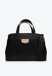 Bolsa Tote Preta Anacapri Média Tressê