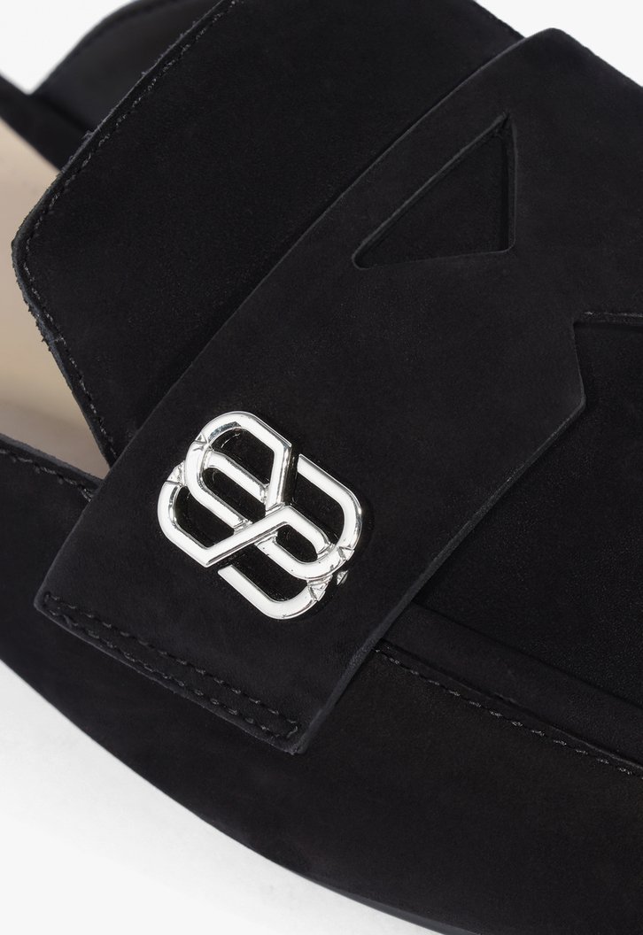 SAPATO MULE RASTEIRA PRETO SCHUTZ NOBUCK