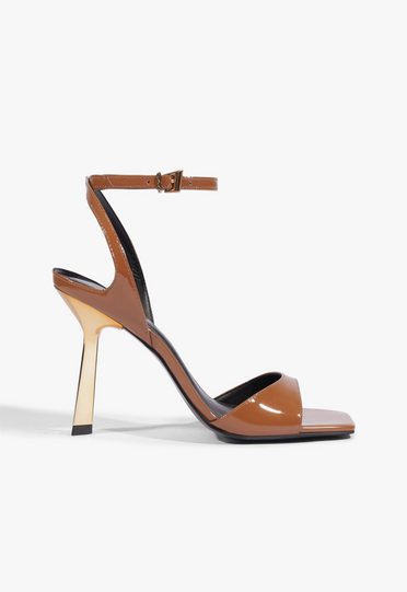 Sandália Ciara Verniz Marrom | ZZ MALL