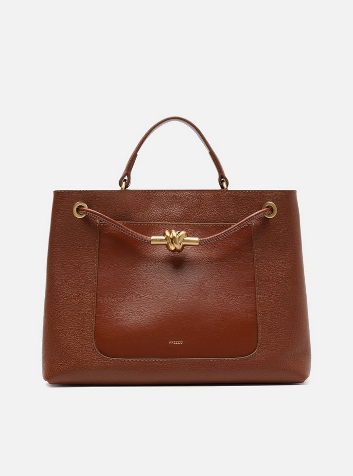 Bolsa Tote Marrom Couro Helena Grande