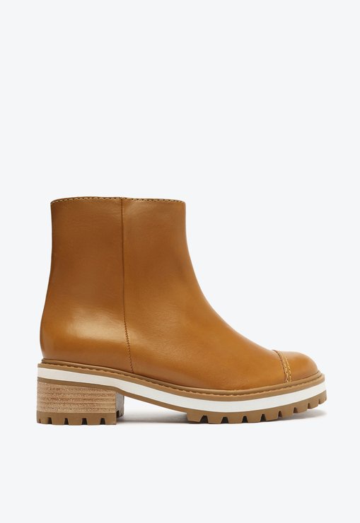 BOTA CARAMELO SCHUTZ CANO CURTO COURO