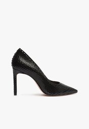 Sapato Scarpin Salto Alto Snake Preto