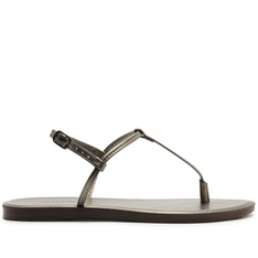 Sandália Slim Monocolor Prata Velho