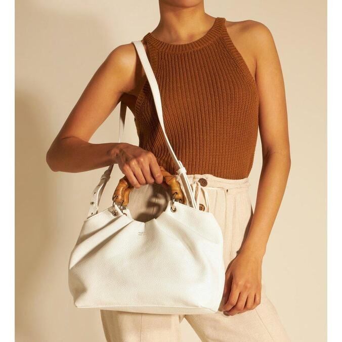 Bolsa Arezzo Tote Branca Couro Lara Média | ZZ MALL