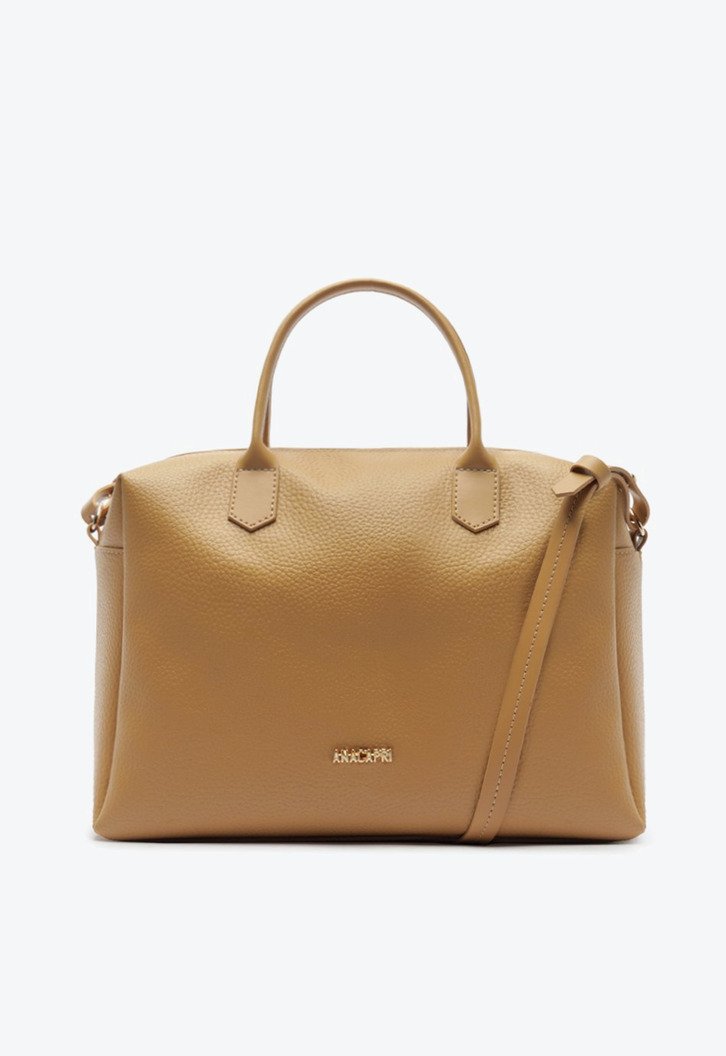 Bolsa Tote Média Arredondada Bege