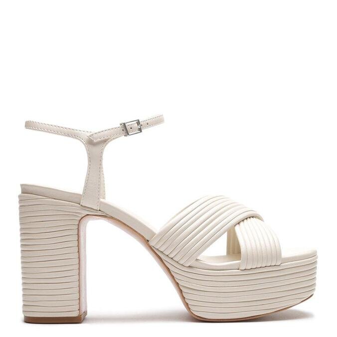 Sandália Schutz Nó Corda Off White Bege