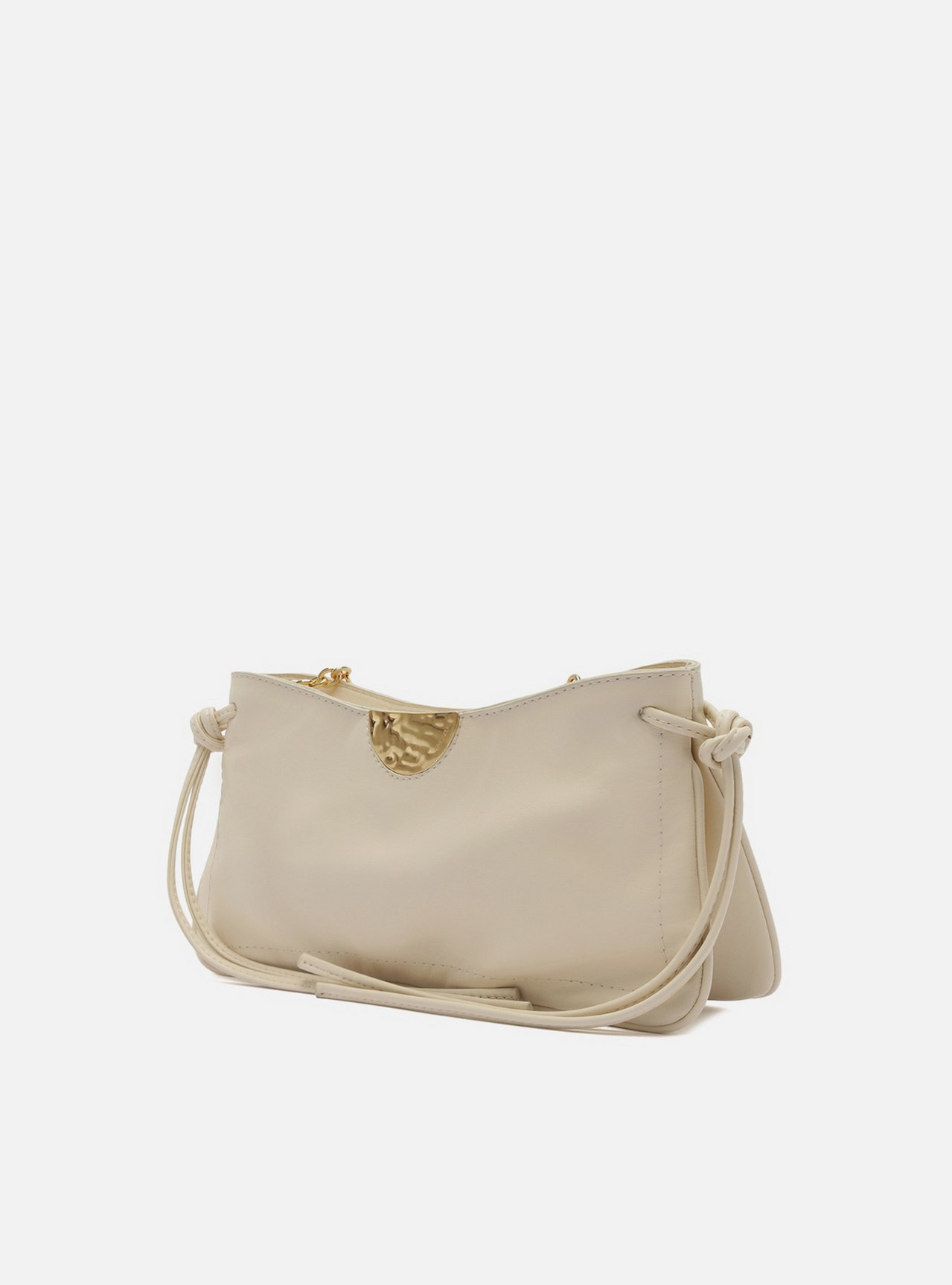 Bolsa Shoulder Branca Couro Grande Corrente | ZZ MALL