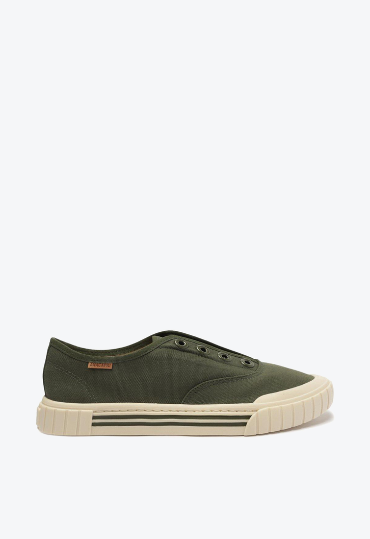 Tênis Slip On Verde Anacapri Lona Alê