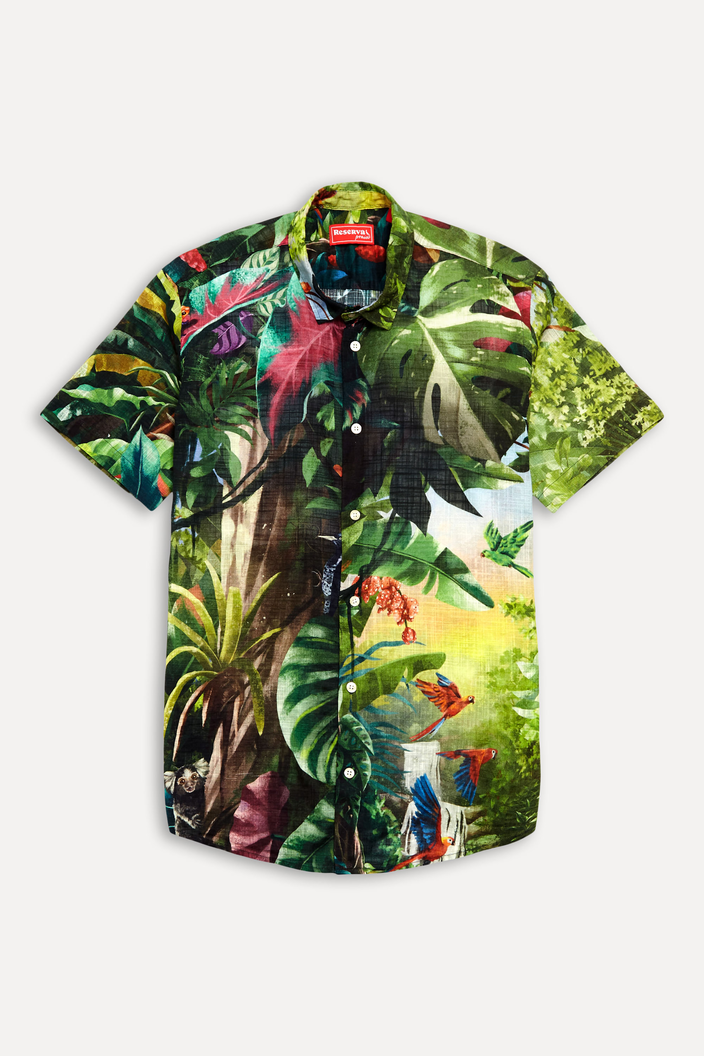 Camisa Verde Reversa Paraíso Tropical