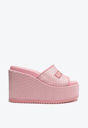 Sandália Mule Plataforma Rosa Schutz Lorelay Tecido
