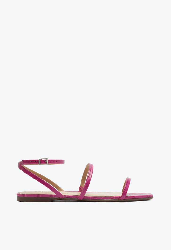 SANDALIA RASTEIRA COURO ROSA