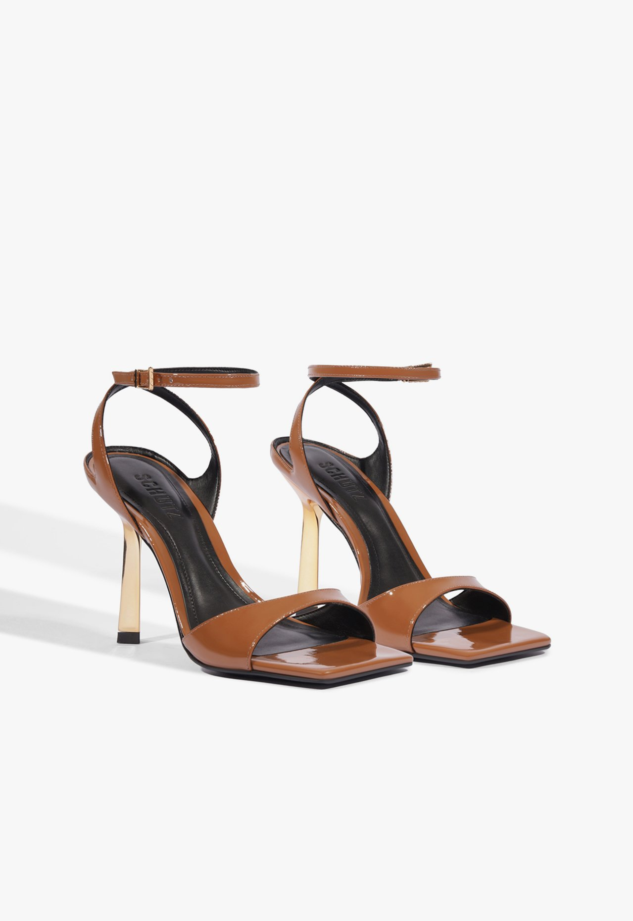 Sandália Ciara Verniz Marrom | ZZ MALL