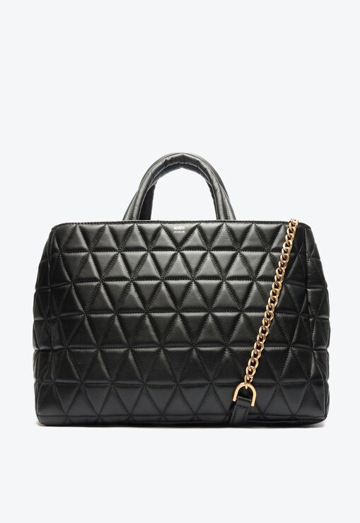 BOLSA TOTE PRETA SCHUTZ GRANDE NEW 944 COURO MATELASSÊ