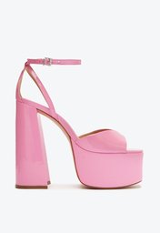 Sandália Meia Pata Plataforma Rosa Schutz Aryia Verniz