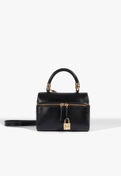 Bolsa Preta Schutz Pequena Couro Texturizado