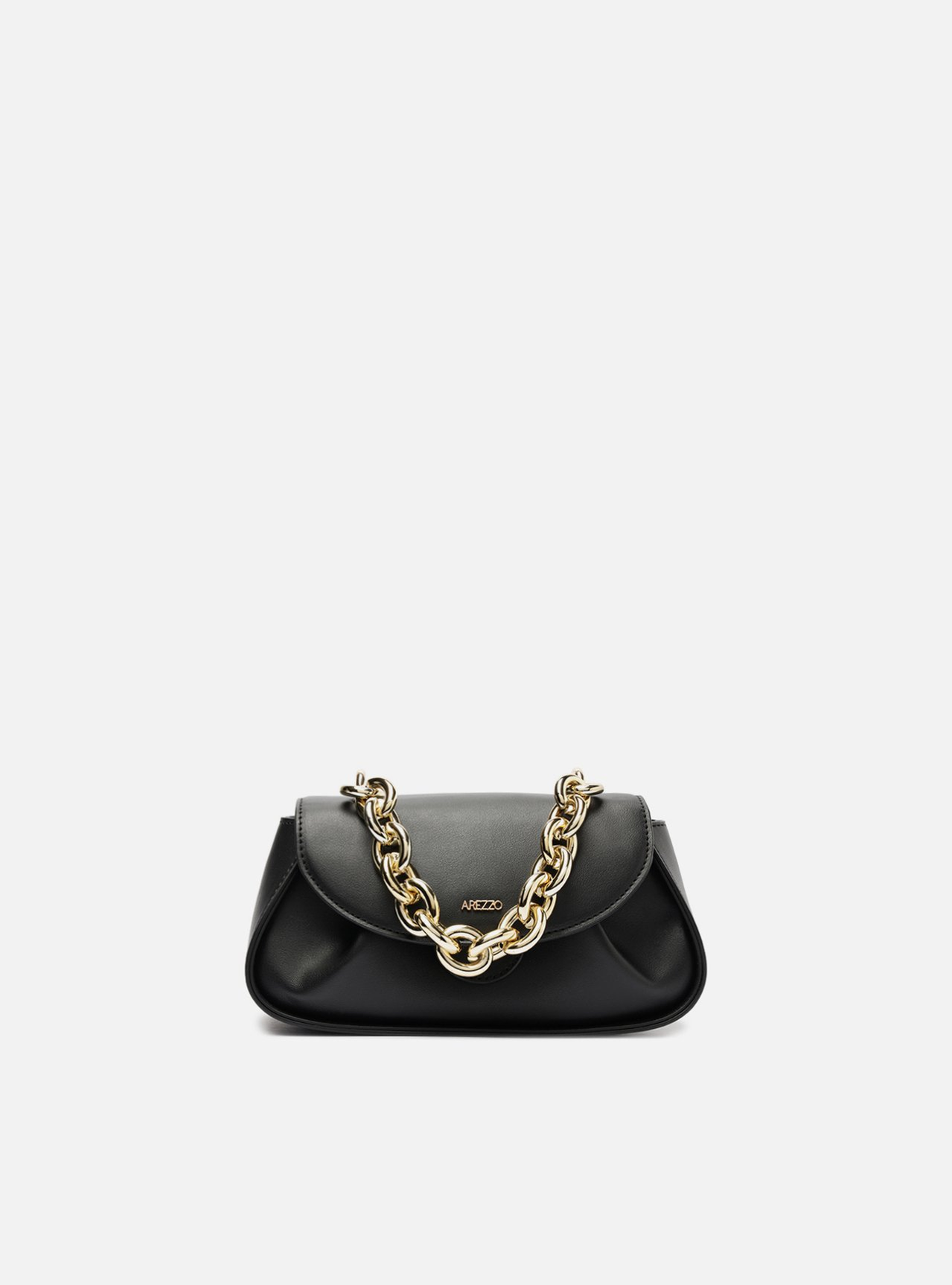 Bolsa Tiracolo Preta Pequena Corrente | ZZ MALL