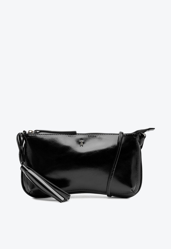 Bolsa Tiracolo Média Verniz Preta