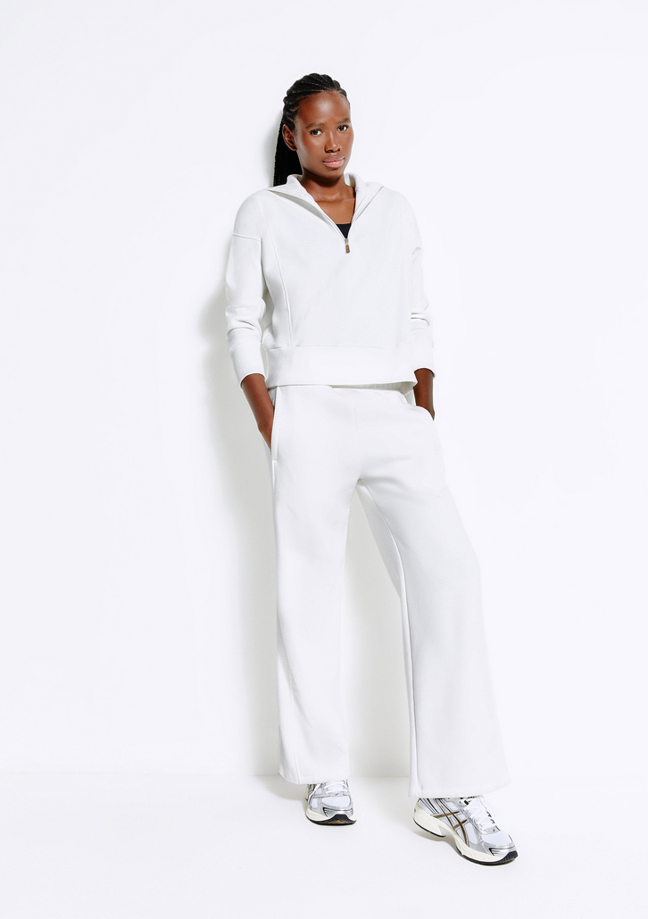 Calça Off White Hering Sports Esportiva Feminina Pantalona Em Moletom