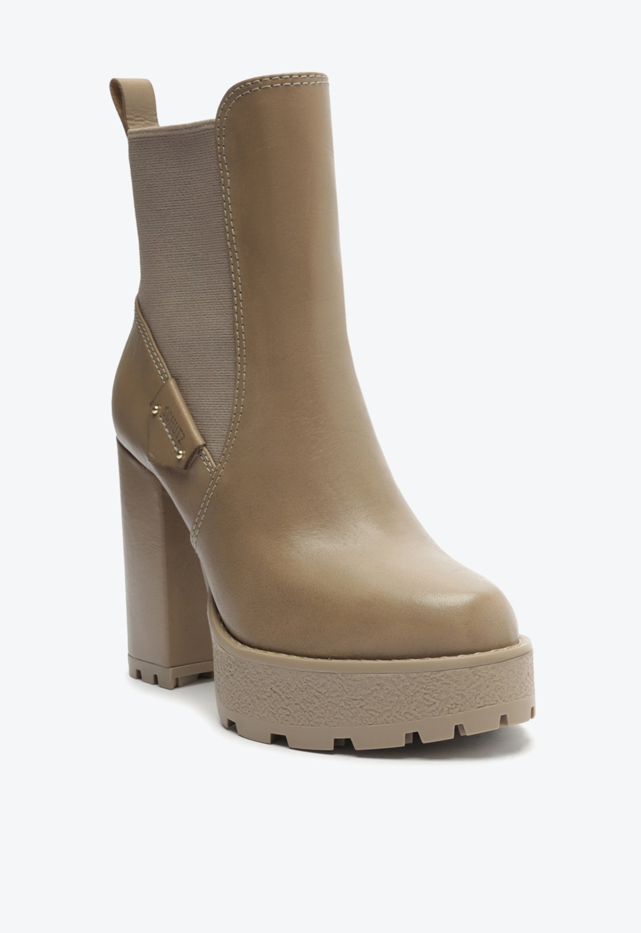 Bota Marrom Schutz Tratorada Salto Alto | ZZ MALL