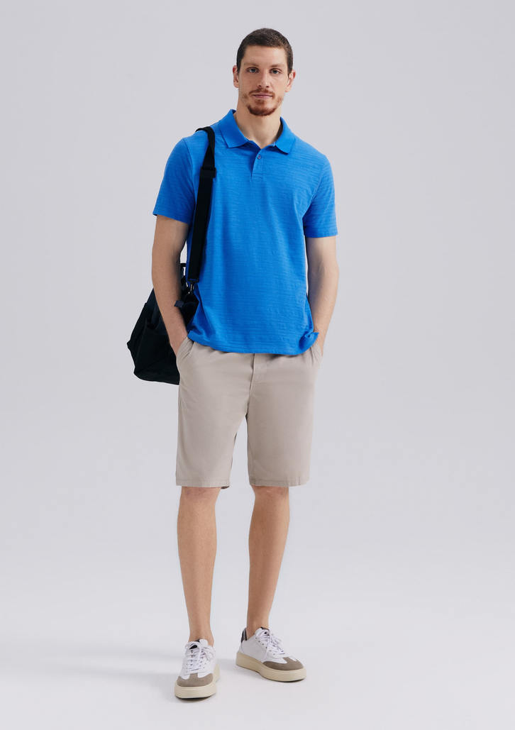 Camisa Polo Masculina Preta Hering Manga Curta Texturizada
