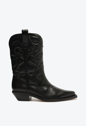 Bota Western Preta Schutz Cano Médio Couro