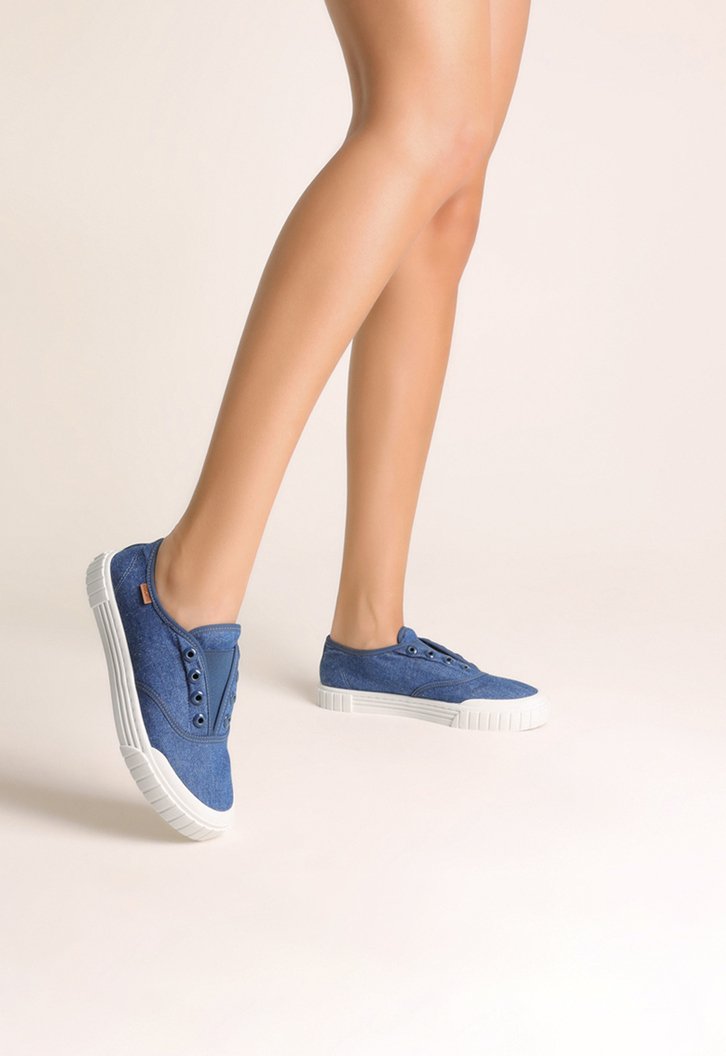 Tênis Slip On Azul Anacapri Lona Alê