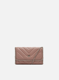 Bolsa Tiracolo Rosa Arezzo Pequena Matelassê Corrente