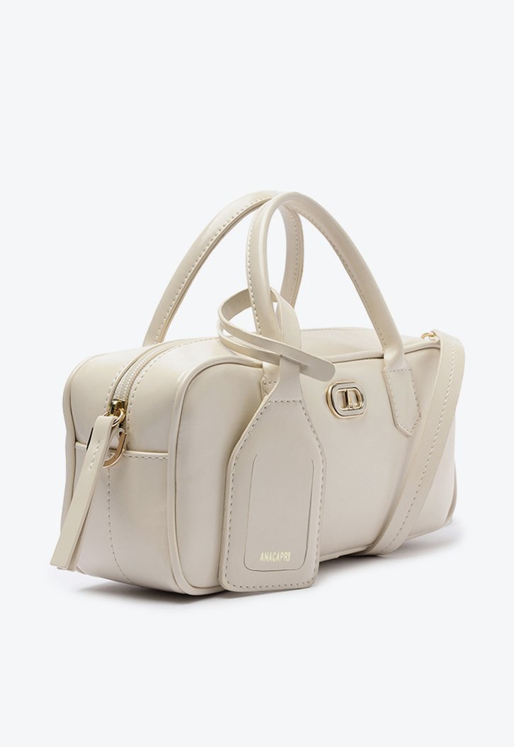 Bolsa Tote Média Bag Charm Tag Bege