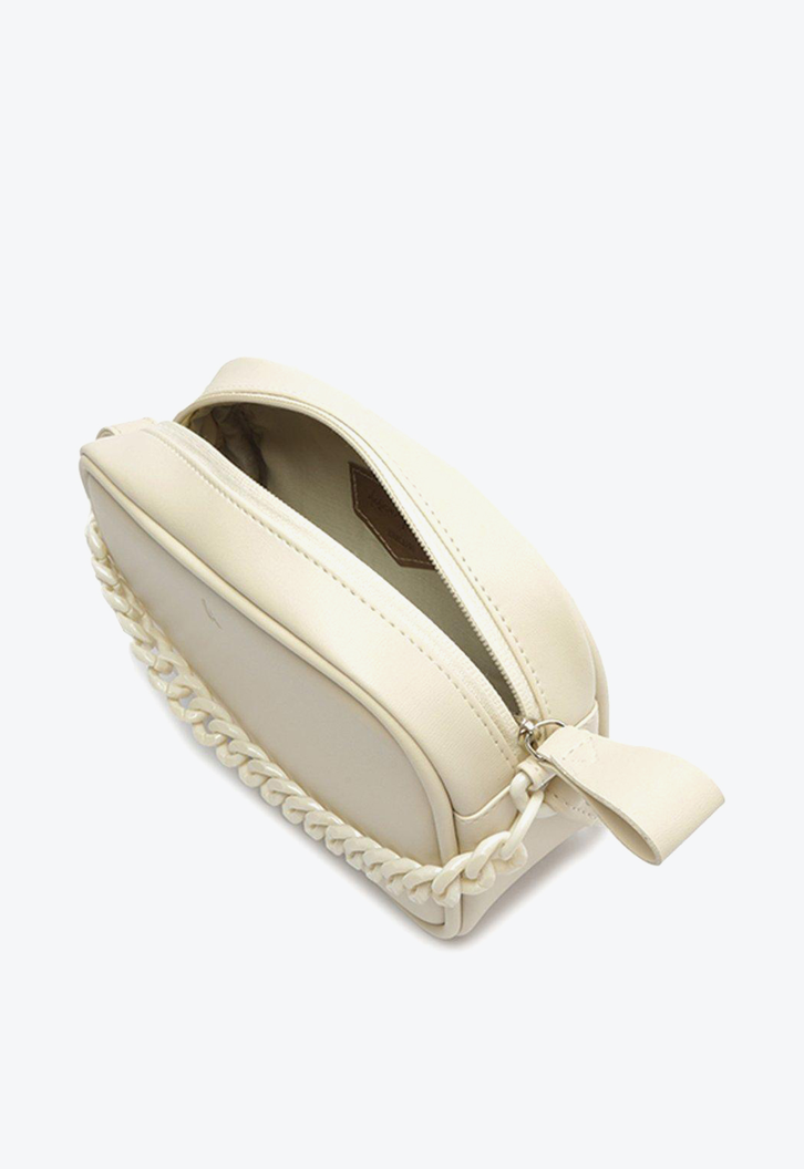 Bolsa Crossbody Branca Anacapri Corrente Monocromática Pequena