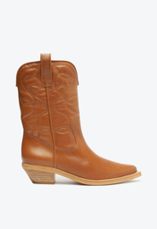 Bota Western Marrom Schutz Cano Médio Couro