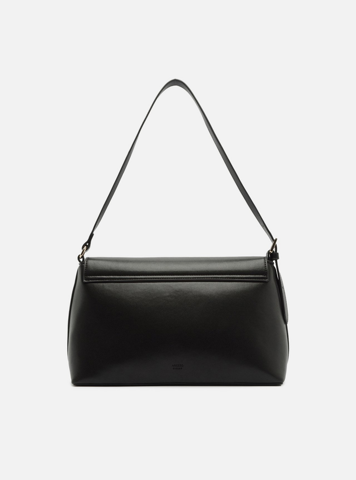 Bolsa Tiracolo Preta Média Metal | ZZ MALL
