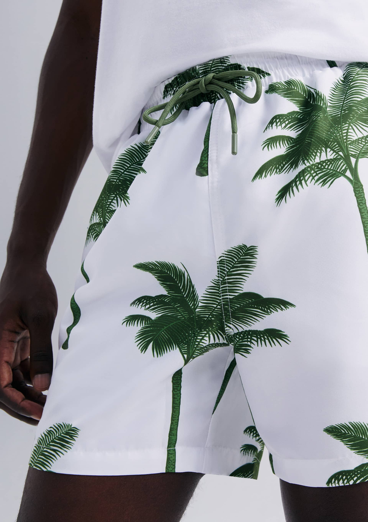 Shorts Branco Hering Praia Estampado