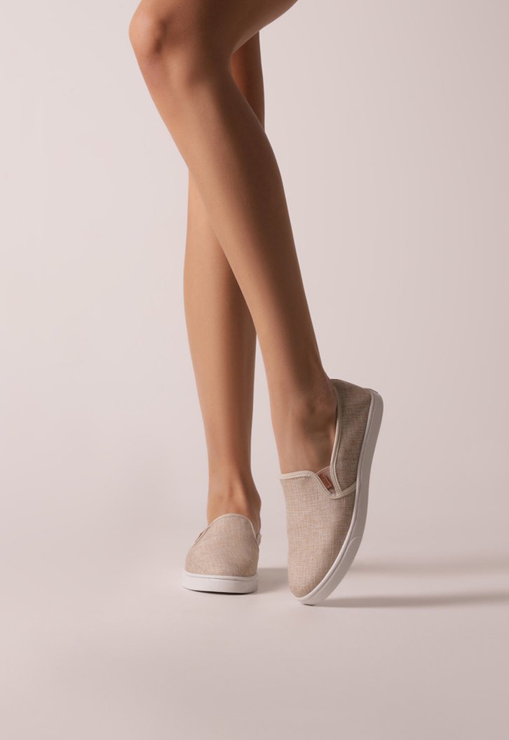 Tênis Slip On Branco Natural Anacapri