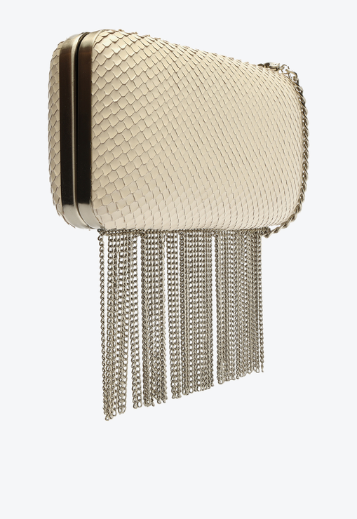 BOLSA CLUTCH SNAKE BRANCA SCHUTZ GIULIA