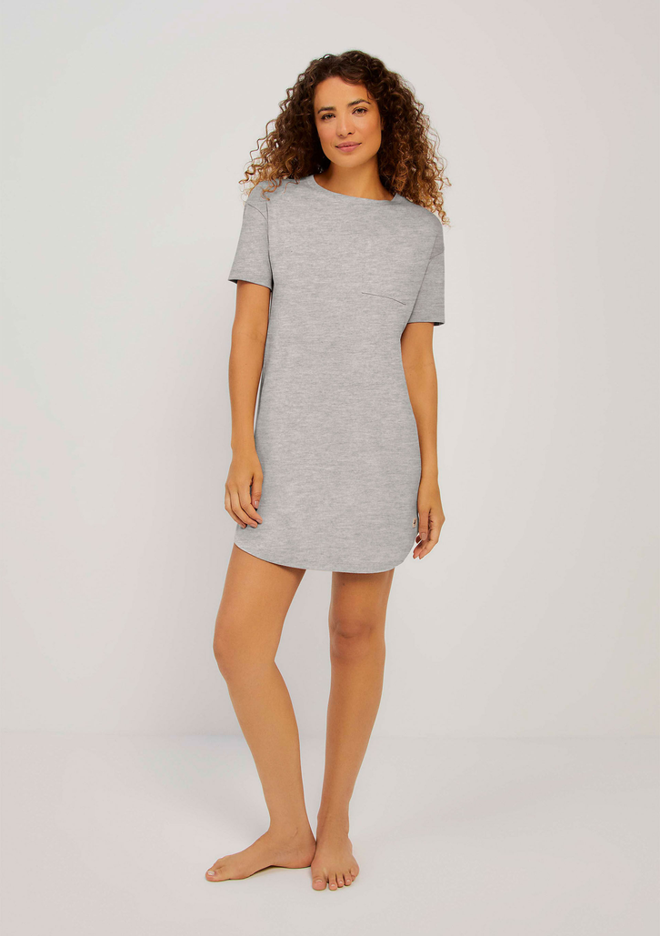 Camisola Cinza Hering Manga Curta Com Bolso