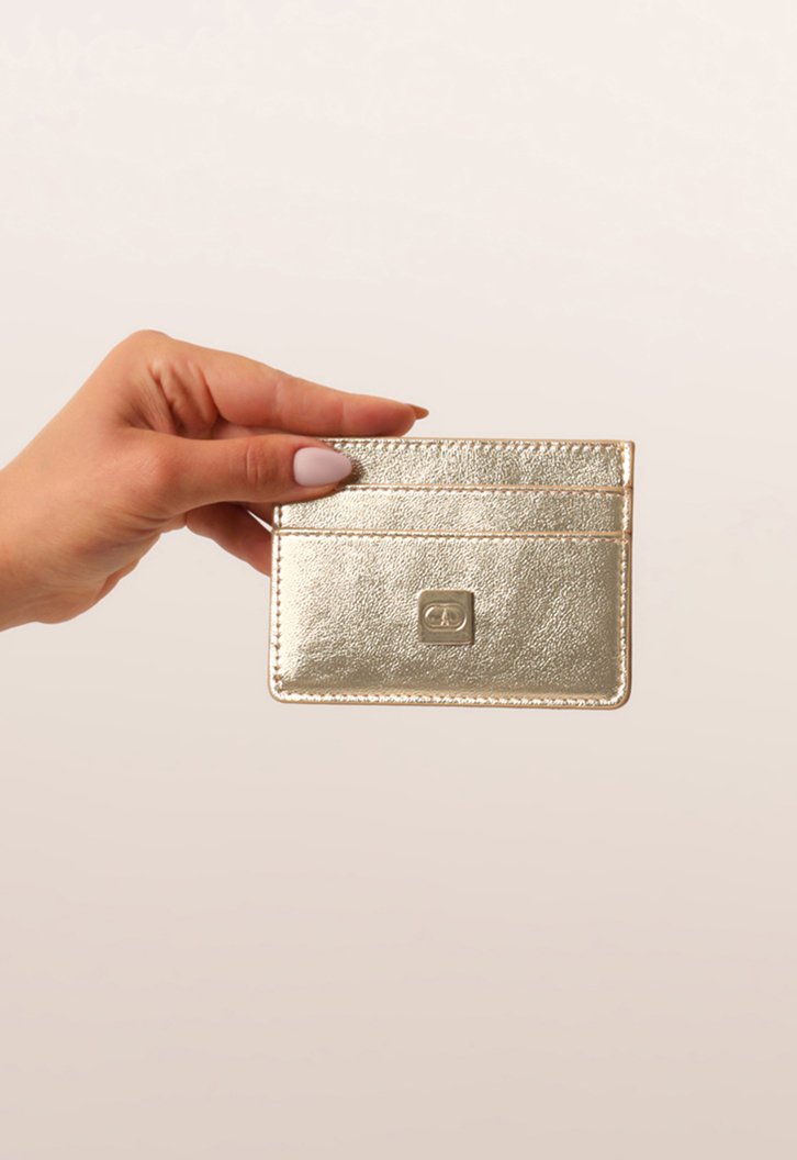 Porta Cartão Pequeno Dourado
