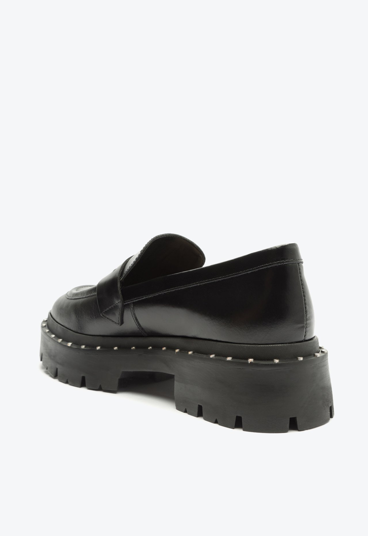 Mocassim Tratorado Couro Preto