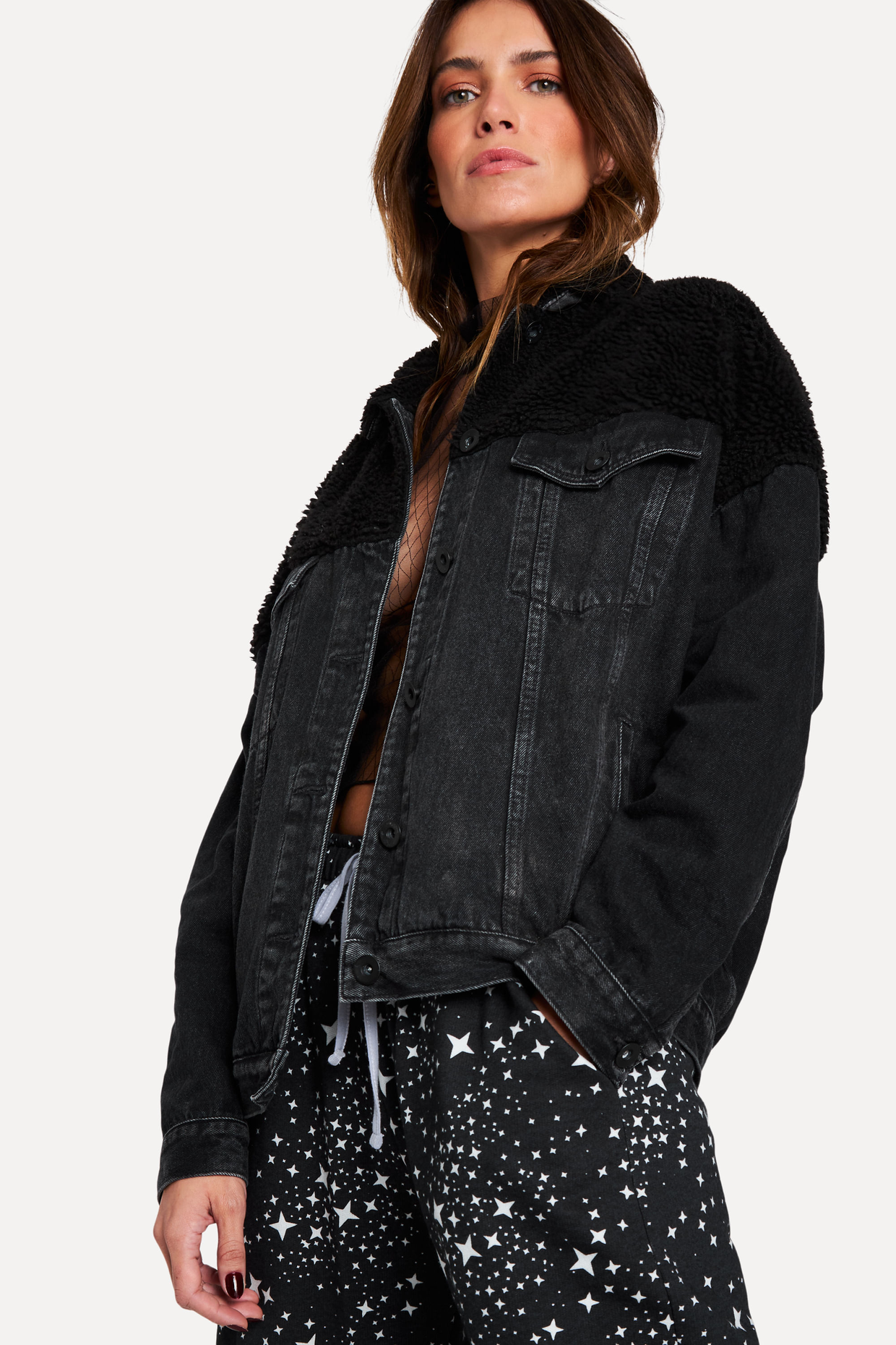 ジャケット・アウター carorie STRETCH RELAX DENIM JACKET BLACK STRETCH RELAX DENIM JACKET BLACK – carorie