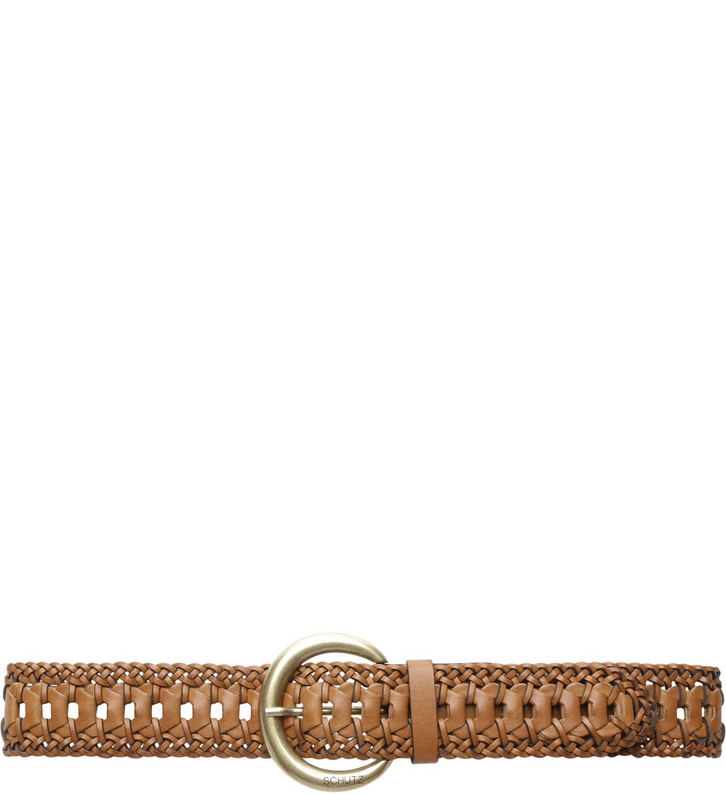 Cinto Braid Wood Couro Marrom