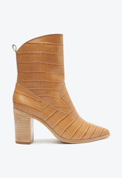 Bota Marrom Schutz Couro Croco