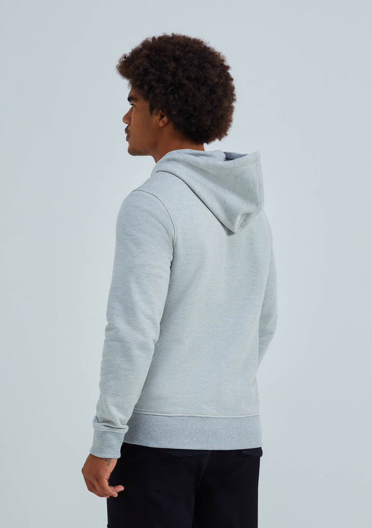 Jaqueta Cinza Hering Básica Masculina Regular Em Moletom Peluciado