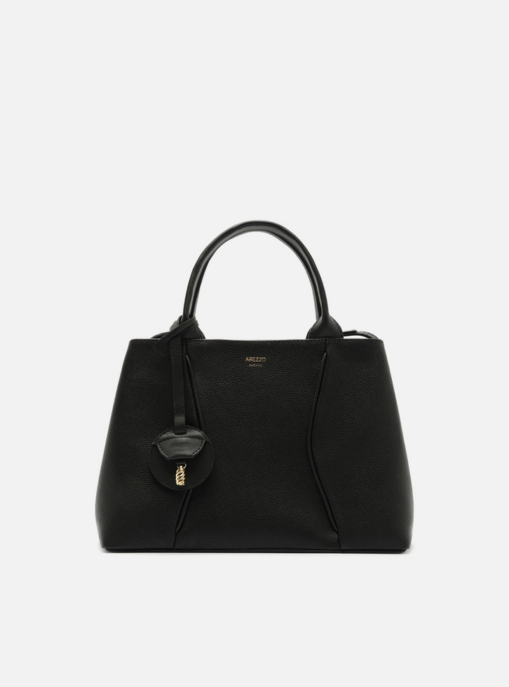 Bolsa Tote Preta Média Metais