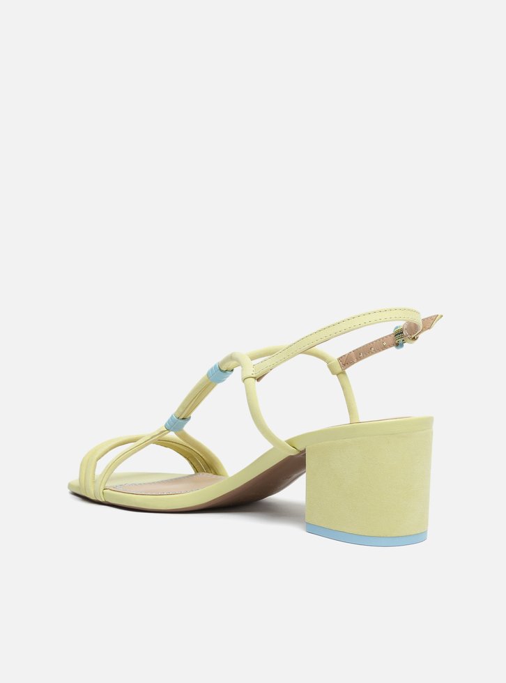 SANDÁLIA VERDE AREZZO NOBUCK BLOCO AZUL