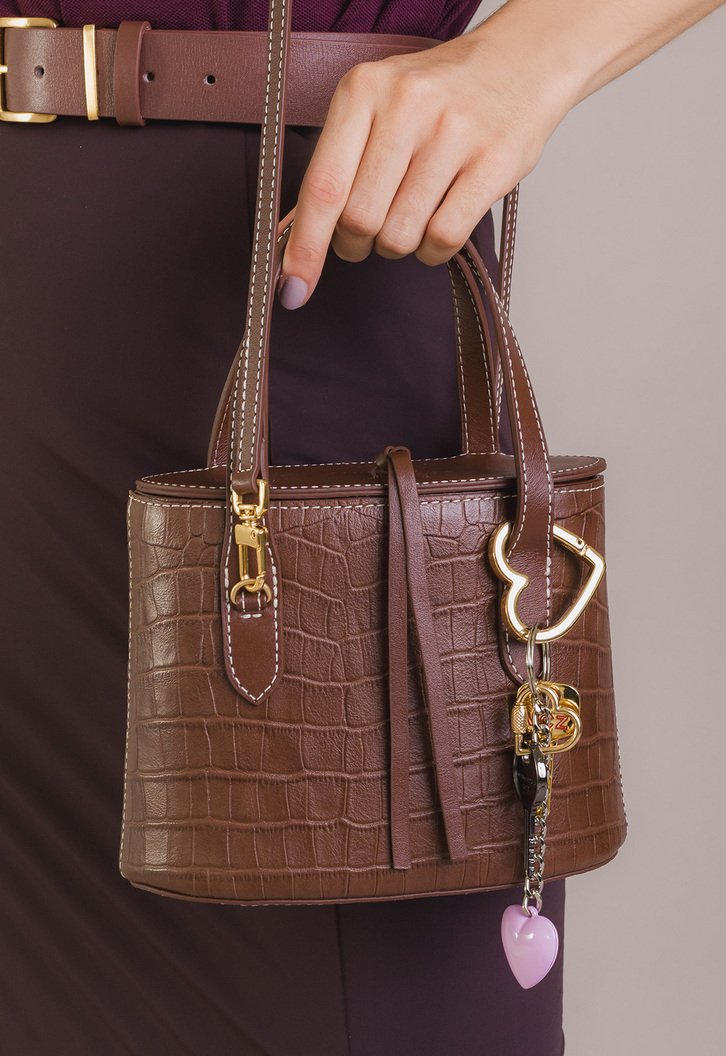 Bolsa Tiracolo Marrom Vicenza Lolla Média