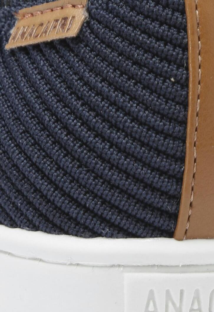 Tênis Slip On Azul Knit