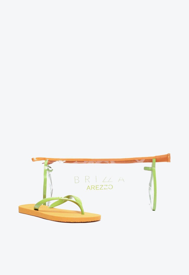 Kit Brizza Chinelo De Dedo Amarelo Multicolorido