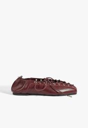 Sapatilha Ballerina Lace Up Vinho