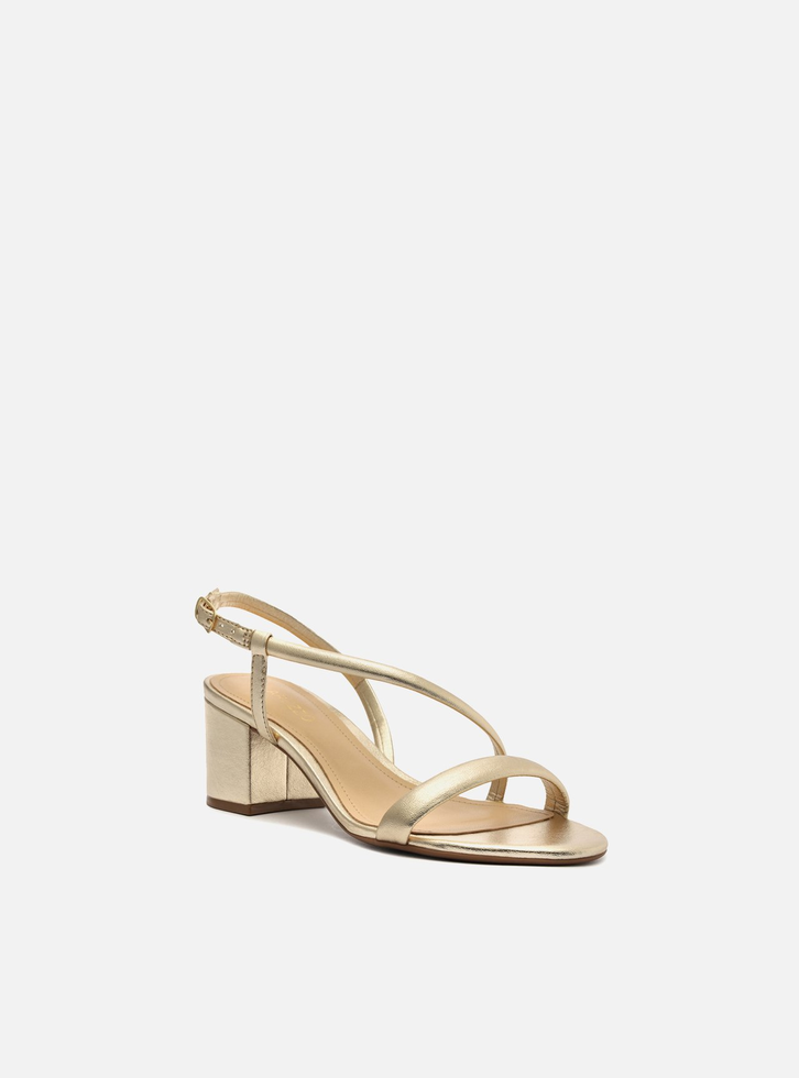 マギアナ Sandália Metalizada Arezzo Salto Médio | ZZ MALL